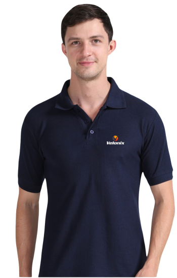 Man wearing Velonix T-shirt