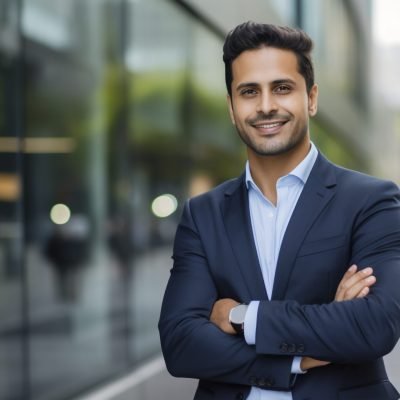 portrait businessman smiling